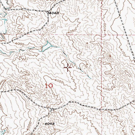 Topographic Map of Rosean Reservoir, WY