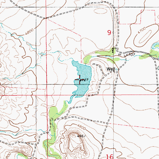 Topographic Map of Magoon Number 1 Reservoir, WY