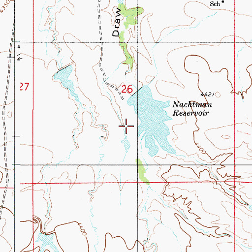 Topographic Map of H Nachtman Number 1 Dam, WY