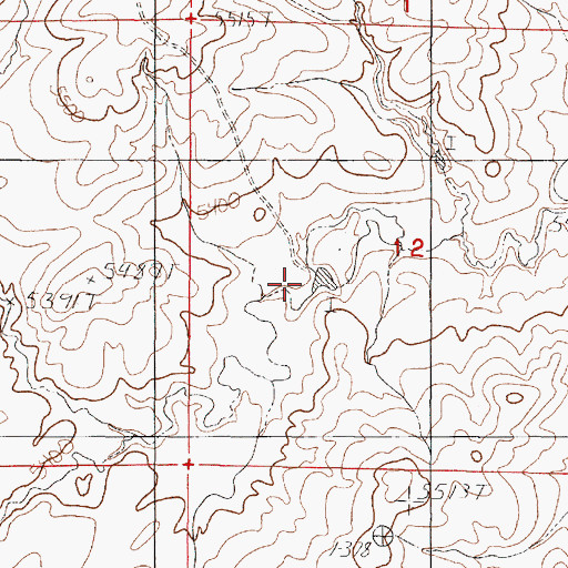 Topographic Map of Herman Werner Number 1 Dam, WY