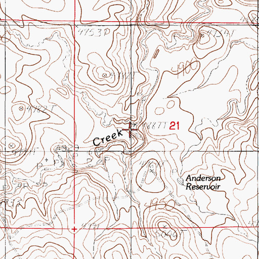 Topographic Map of Ballard Dam, WY