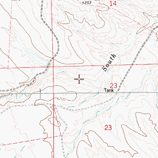 Topographic Map of Stock Water Dam, WY