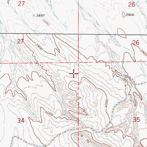 Topographic Map of Jack Dam, WY
