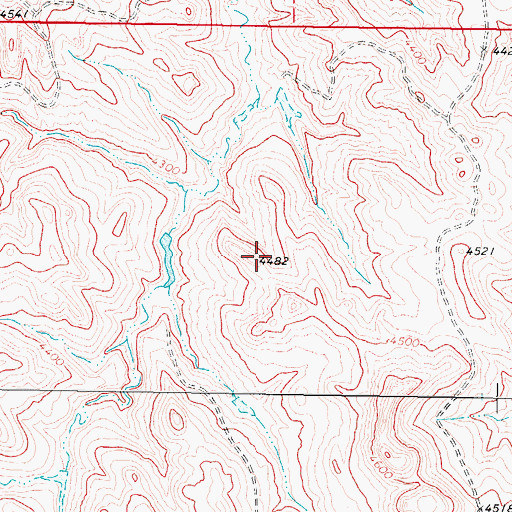 Topographic Map of Donaldson Dam, WY