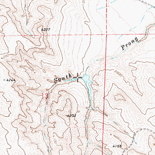 Topographic Map of Puffball Reservoir, WY