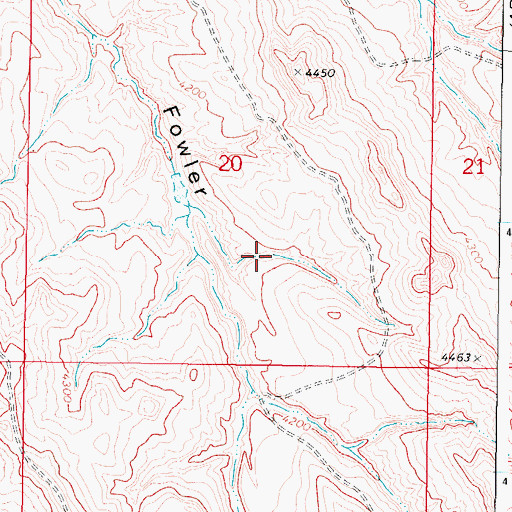 Topographic Map of Van Noy Reservoir, WY