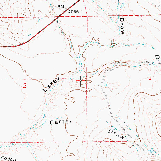 Topographic Map of Fitzgerald Reservoir, WY