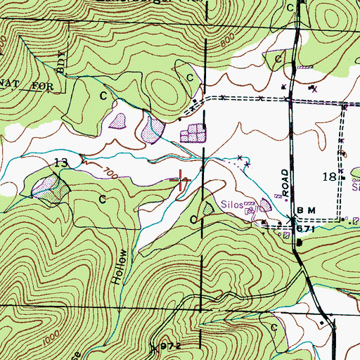 Topographic Map of Stillhouse Hollow, AL