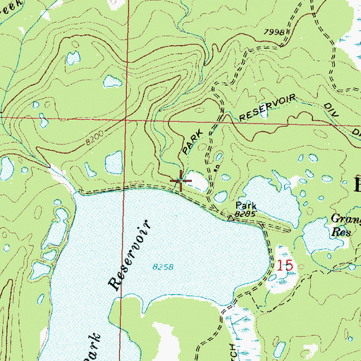 Topographic Map of Colorado Colony Ditch Company Number 6 Dam, WY