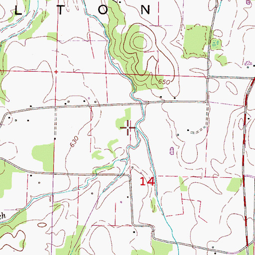 Topographic Map of Stinson Branch, AL