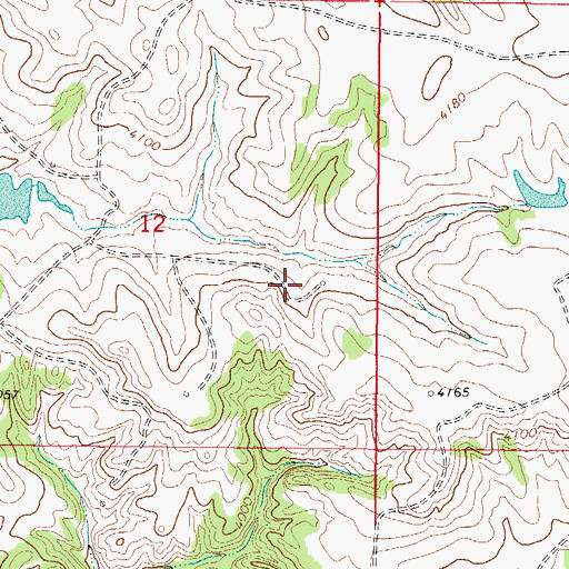 Topographic Map of Eaton Dam, WY