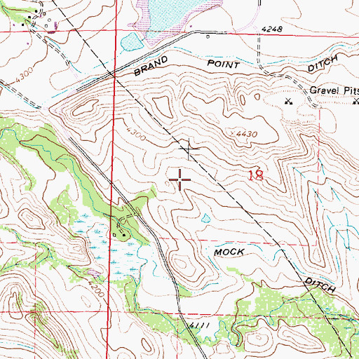 Topographic Map of Antwerp Reservoir, WY