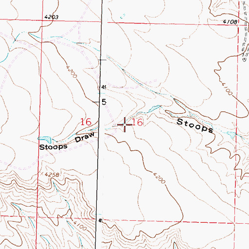 Topographic Map of Barker Dam, WY