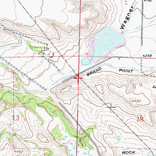 Topographic Map of Ashenbach Reservoir, WY