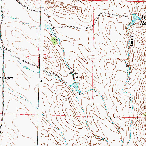 Topographic Map of J and H Ranch Number 1 Dam, WY