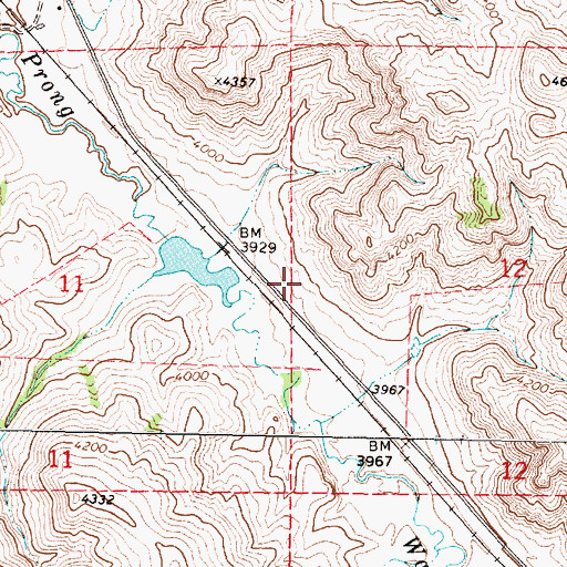 Topographic Map of Dodd Dam, WY