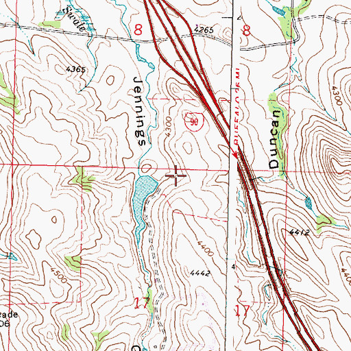 Topographic Map of Duncan Dam, WY