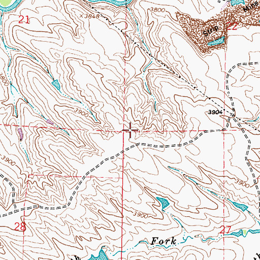 Topographic Map of Meredith Reservoir, WY