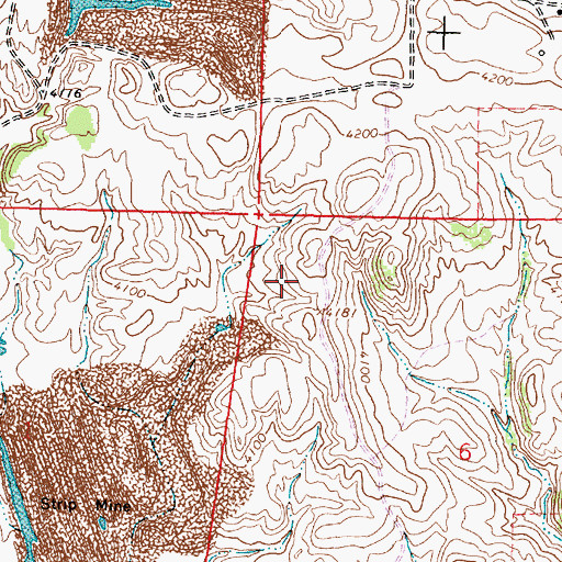Topographic Map of Baldwin Reservoir, WY