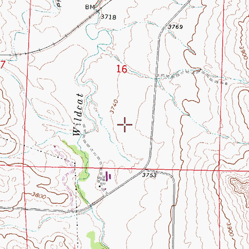 Topographic Map of Kahn Dam, WY