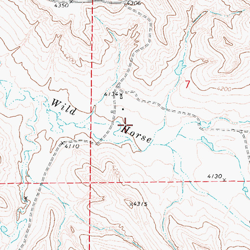 Topographic Map of P R Reservoir, WY