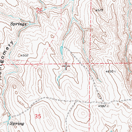 Topographic Map of Gates Dam, WY