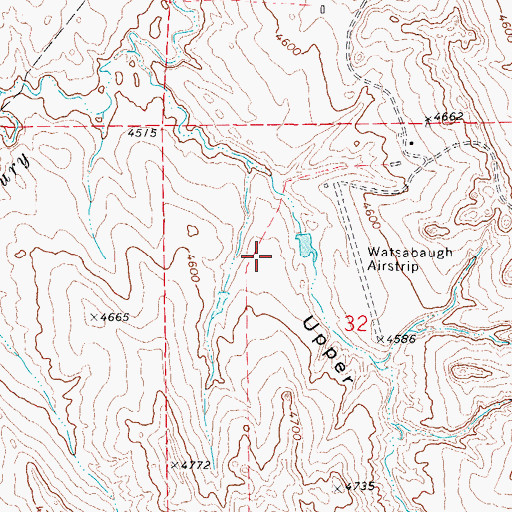 Topographic Map of Boyken Number 2 Reservoir, WY