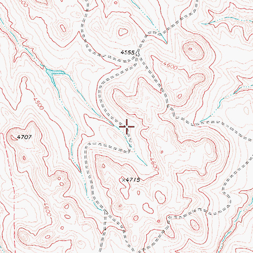 Topographic Map of Phil Number 2 Reservoir, WY