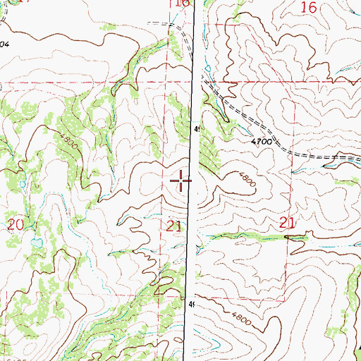 Topographic Map of Keiwit Acme Ditch Reservoir Number 1, WY