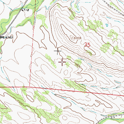 Topographic Map of Kiewit Number 1 Dam, WY