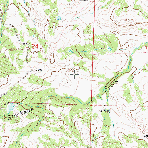 Topographic Map of Dana Dam, WY