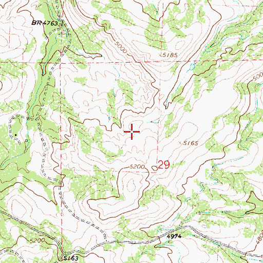 Topographic Map of Kiewit Herb Creek Reservoir Number 1, WY