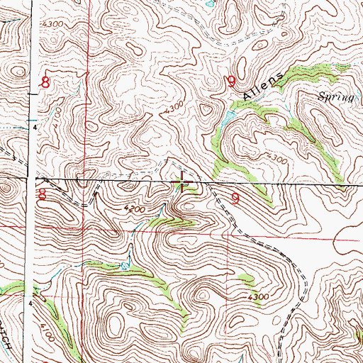 Topographic Map of Maxwell Dam, WY