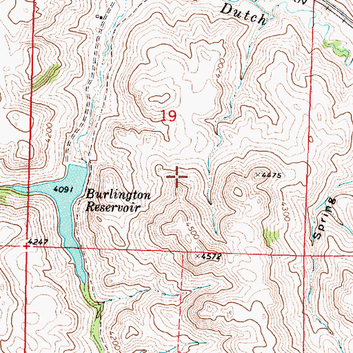 Topographic Map of Verona Dam, WY