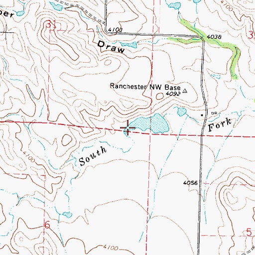 Topographic Map of Cooper Dam, WY