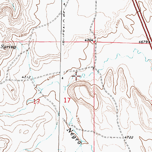 Topographic Map of Brock Dam, WY