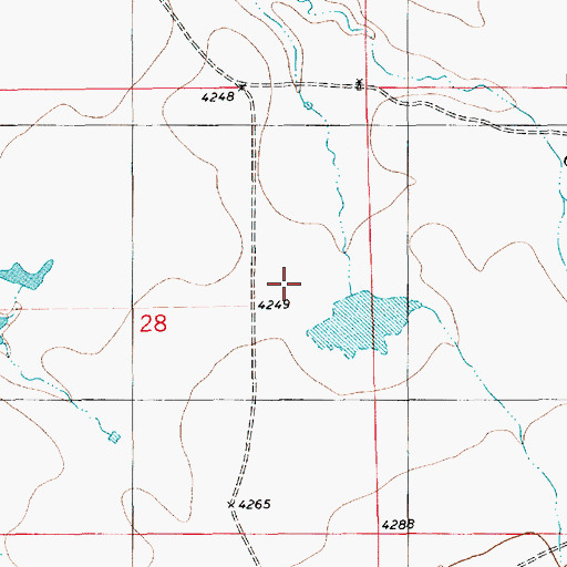 Topographic Map of Fred Number 1 Dam, WY