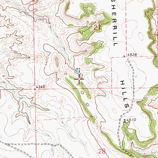 Topographic Map of Story Number 1 Dam, WY