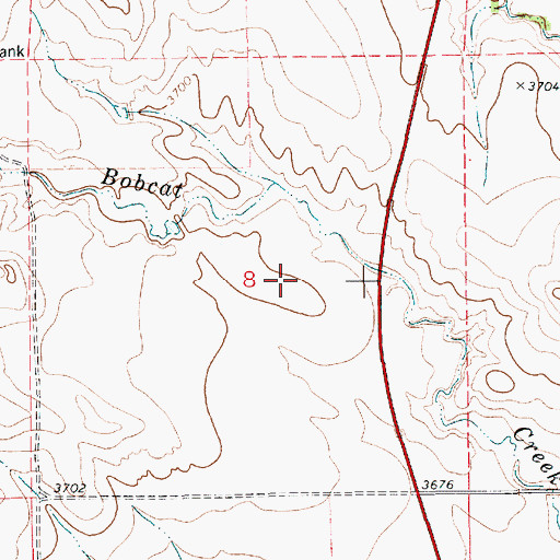 Topographic Map of Sedgwick Reservoir, WY