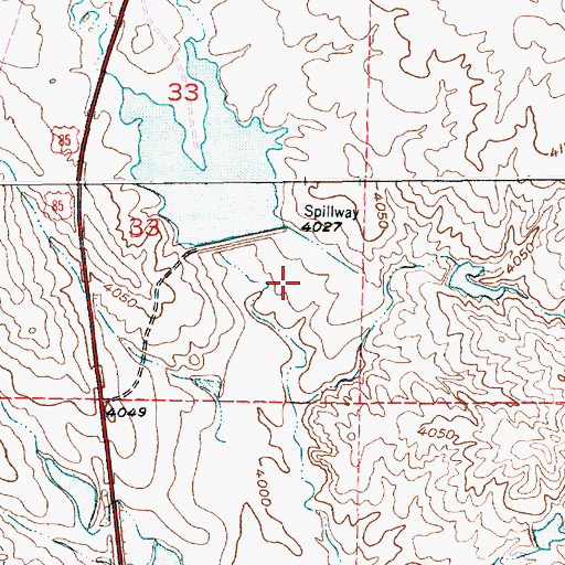 Topographic Map of Howell Dam, WY