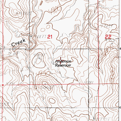 Topographic Map of Ballard Dam, WY