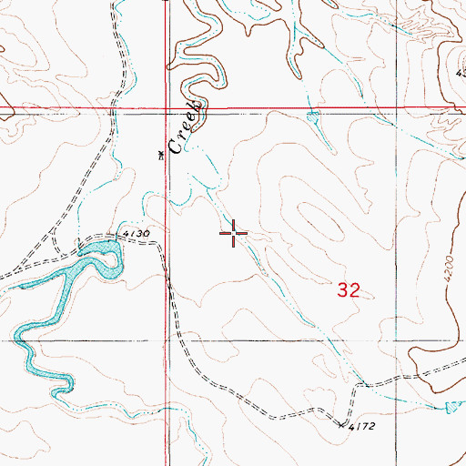 Topographic Map of Roy Johnson Dam, WY