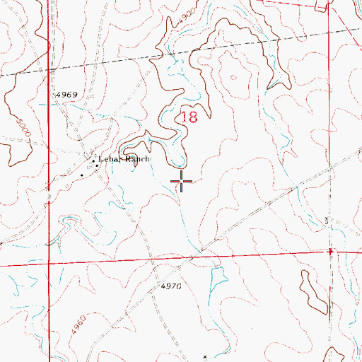 Topographic Map of Buck Pasture Dam, WY
