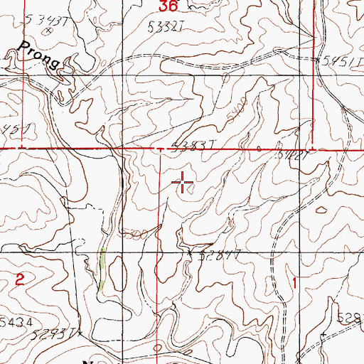 Topographic Map of Wagon Hound Reservoir, WY