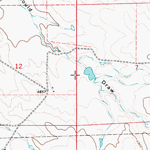 Topographic Map of Herrick Dam, WY