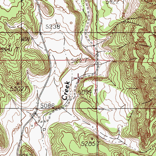 Topographic Map of Jordon Dam, WY