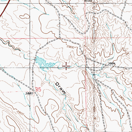 Topographic Map of Rumney Number 3 Reservoir, WY