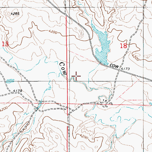 Topographic Map of Taylor Dam, WY