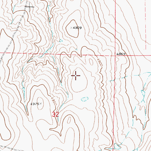 Topographic Map of F C R Detention Reservoir, WY