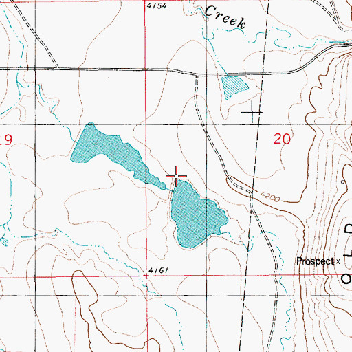 Topographic Map of Bad Land Number 2 Dam, WY